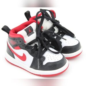 Jordan 1 Mid (TD) 5C – White/Gym Red/Black – Mint Condition